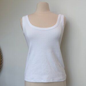 soldout.nyc White Scoop Tank Top